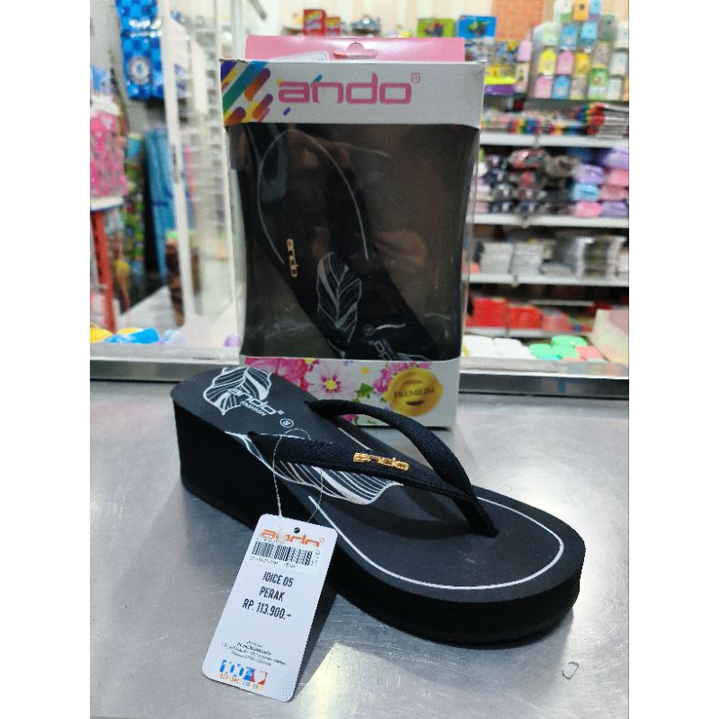 ANDO Sandal wedges japit wanita merek asli ando model joice 36-40.