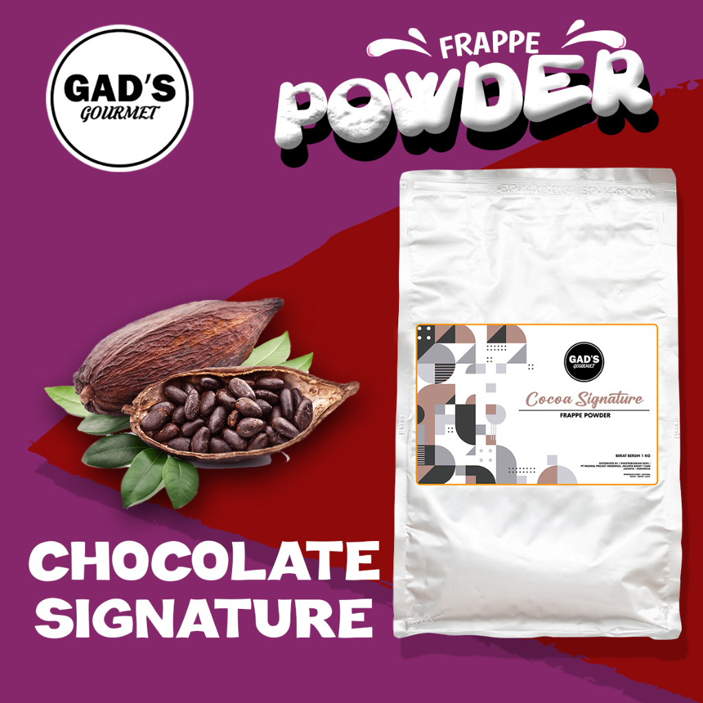 

Powder / Frappe Minuman Signature Chocolate / Cocoa Signature Gads Gourmet 1kg