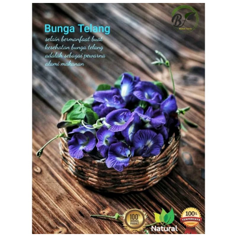 

Bunga telang organik 10gr/20gr/30gr /teh telang kering/Teh biru/butterflay pea