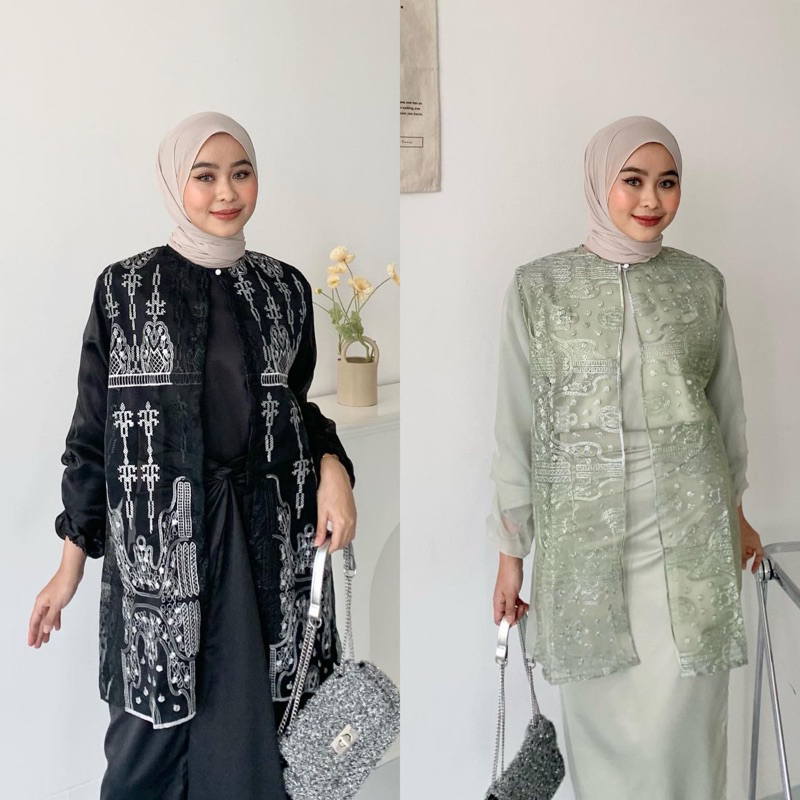 RJ5 Outer Organza Motif / Outer Organza Tille Sapto by DEZHAF