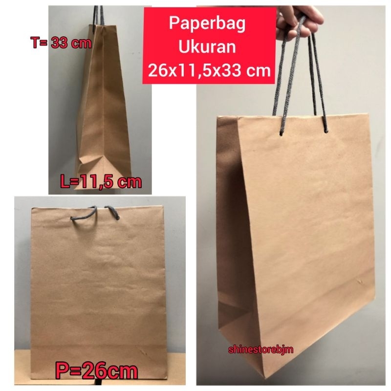 Paper bag Polos Warna Coklat untuk Tas Kado Besar Hadiah Jumbo Hampers