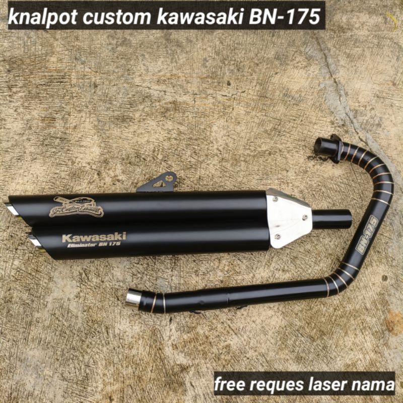 knalpot custom kawasaki eliminator BN175 silincer double vanes nitam doff