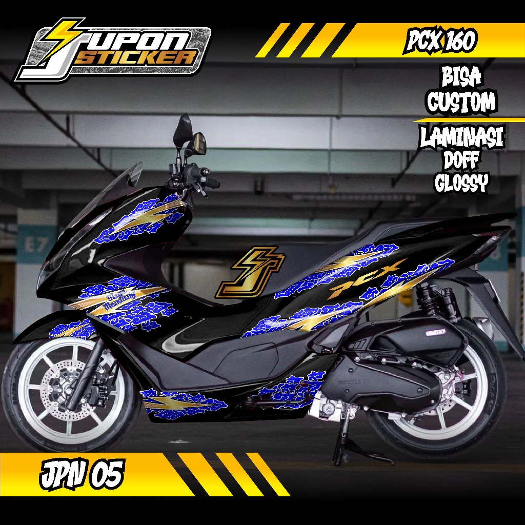 (COD) Jupon Sticker Decal Fullbody Honda PCX 160 2021-2023 Polos Stiker Full Body Lis Variasi Batik 