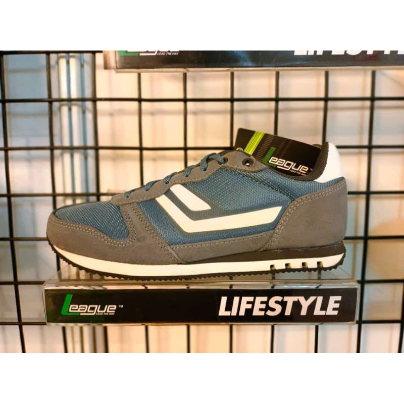 Sepatu League pria sneakers STRV abu lifestyle shoes original promo