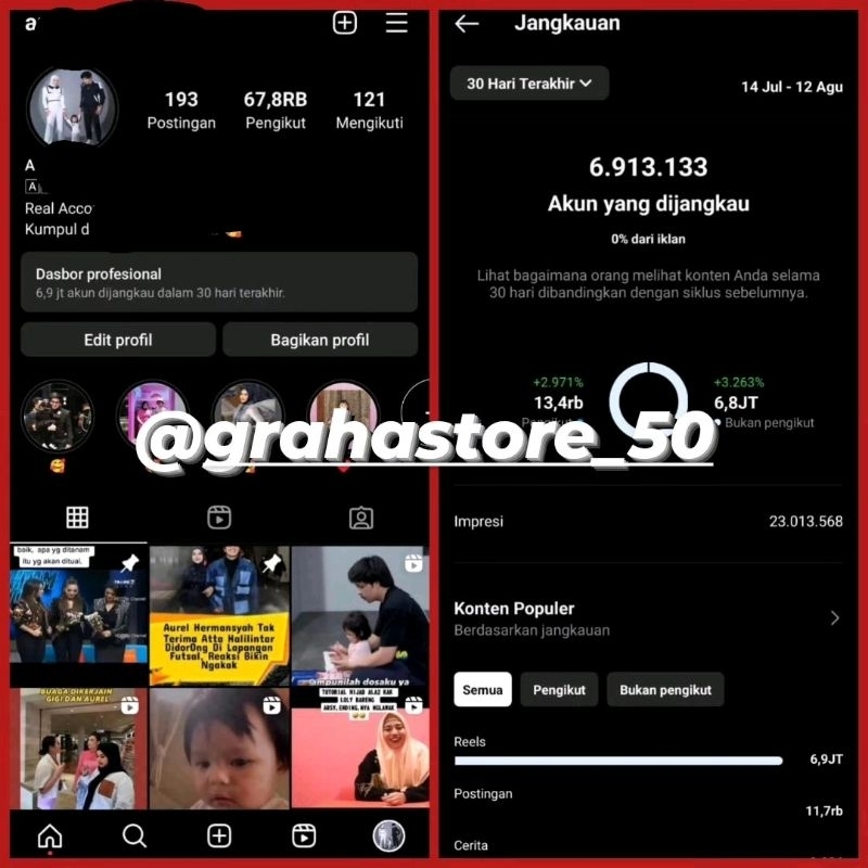 Akun ig 60k followers aktif real human indonesia