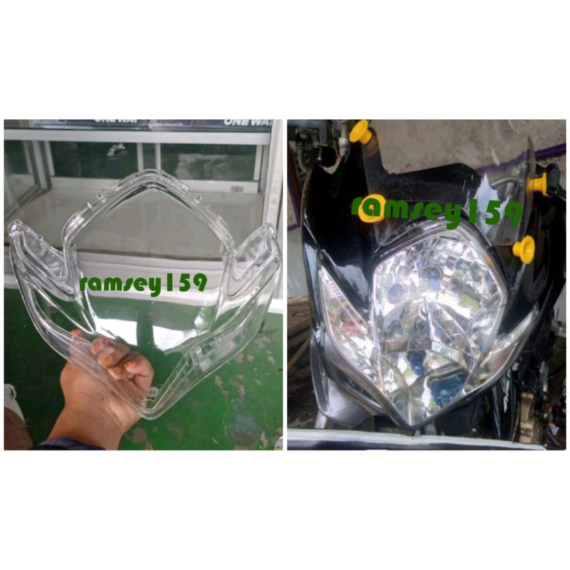 mika kaca lampu depan satria Fu 150 barong mika lampu depan satria Fu 150 2010-2012