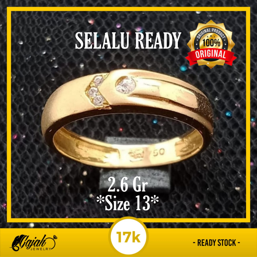 Cincin Emas 17K - 2.6 Gram 1388