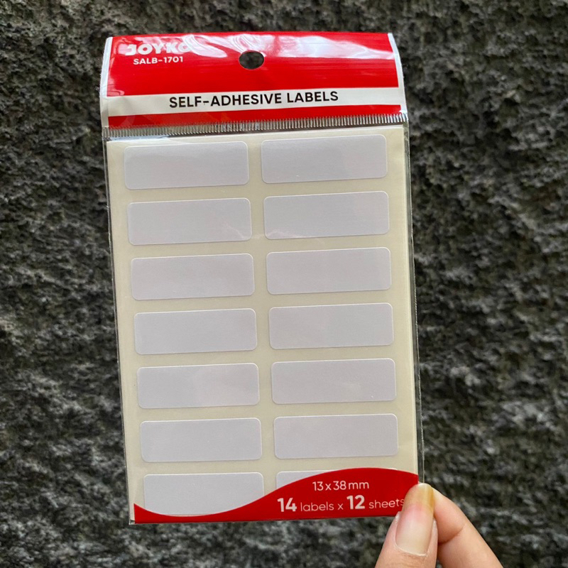 

[1 BUNGKUS/12 LEMBAR] Label sticker JOYKO self adhesive labels/ label nama