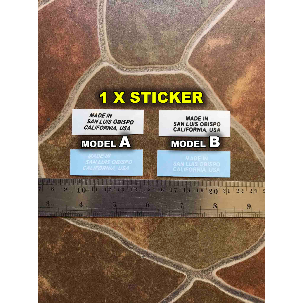 Sticker Made In San Luis Obispo California Usa Headstock Gitar Musicman Ernieball Sterling Music Man