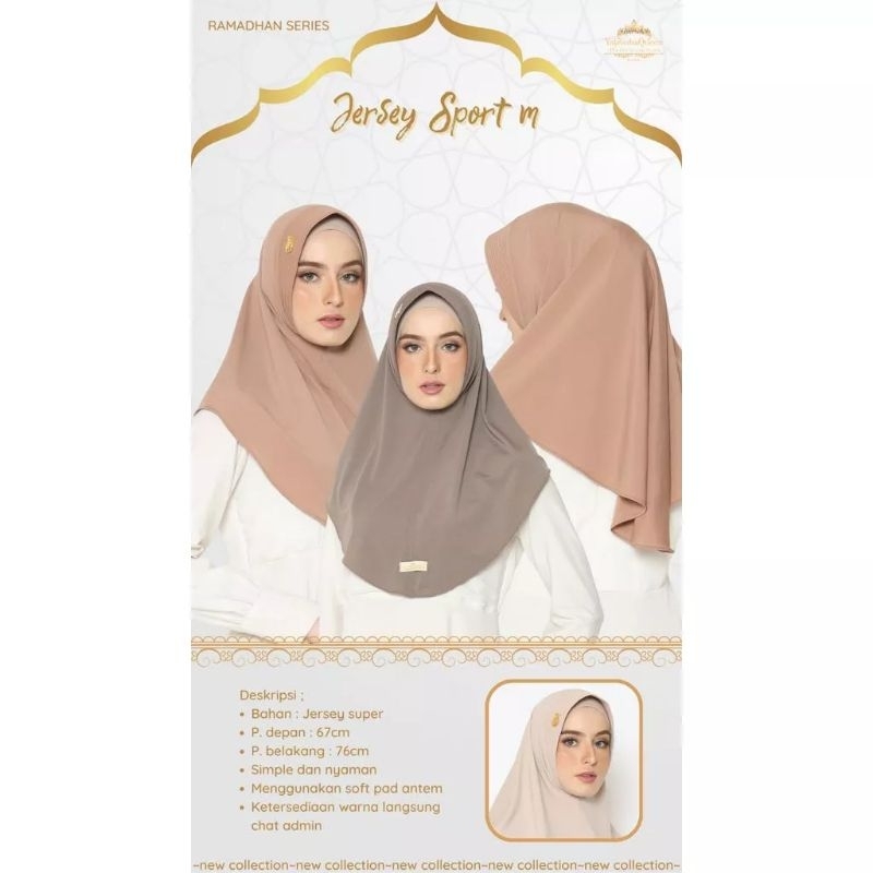 (PRE-ORDER) VALENSHAQUEEN - Kerudung Valensha Sport - Hijab Sport Jersey Valenshaqueen