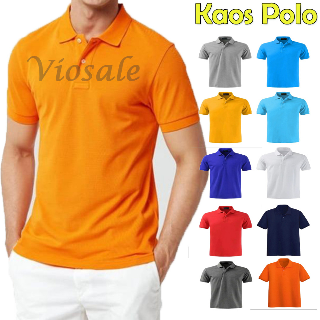 Kaos Polo Bahan Tebal / Kaos Kerah Bahan Lembut / Kaos Polo Polos