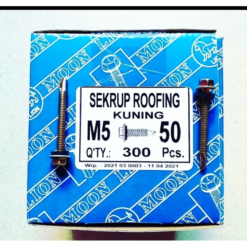 SEKRUP ROOFING KUNING 12X50 MOONLION BOX /SEKRUP ROOFING 5CM MOONLION