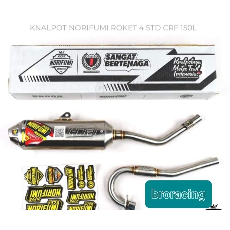 knalpot Norifumi Roket 4 crf 150 stainless original