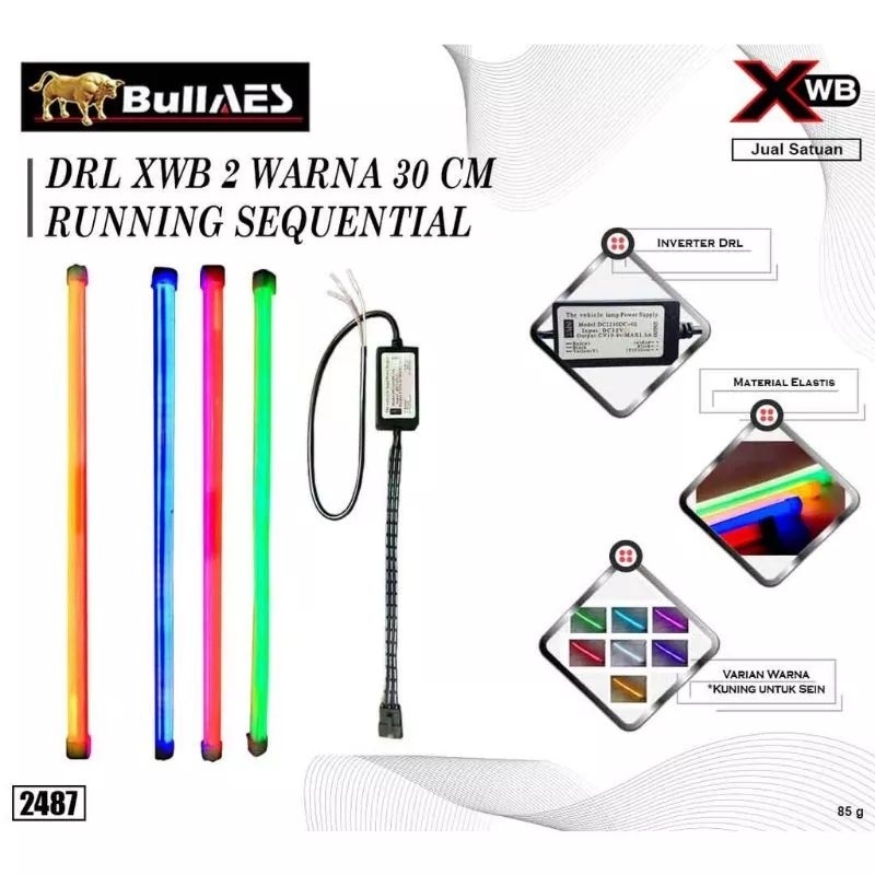 LAMPU ALIS LAMPU ALIS RUNNING 2 MODE 30CM PLUS DEVIL EYES SEN RUNNING LAMPU ALIS LED FLEKSIBEL DEVIL