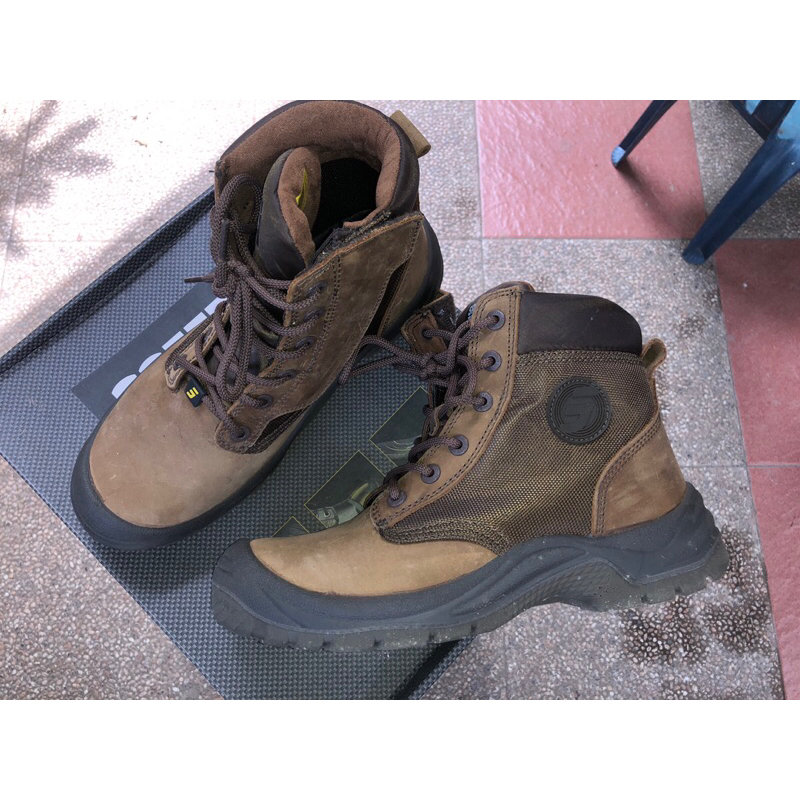 Sepatu boots kulit Safety Jogger Industrial sepatu proyek