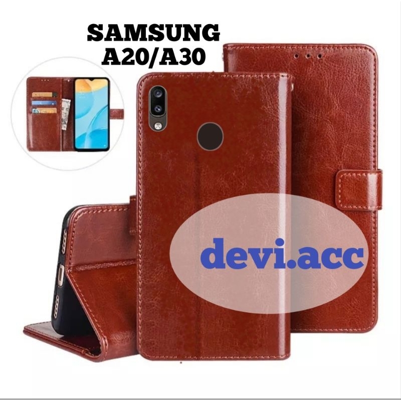 CASING HP MODEL DOMPET FLIP COVER SAMSUNG A20/A30
