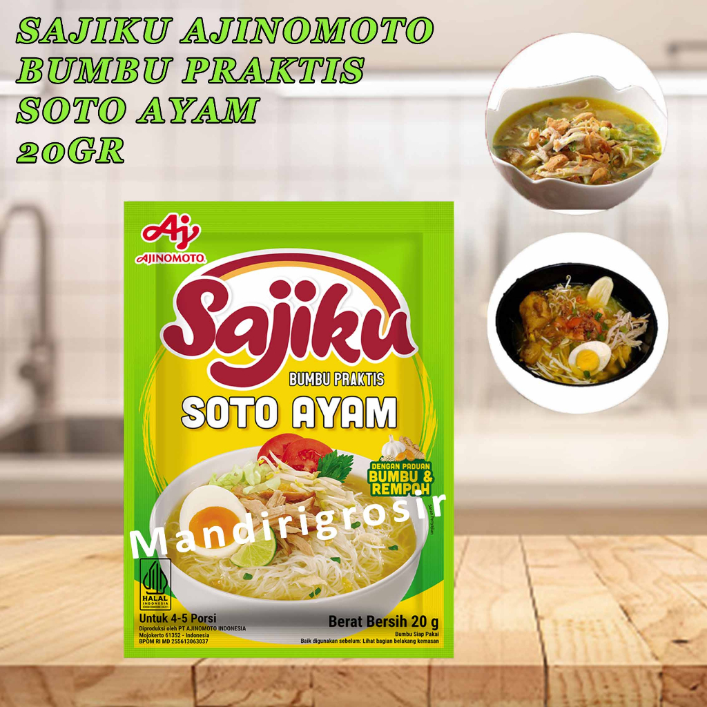 

Bumbu Masak Praktis * Sajiku Ajinomoto * Rasa Soto Ayam * 20gr