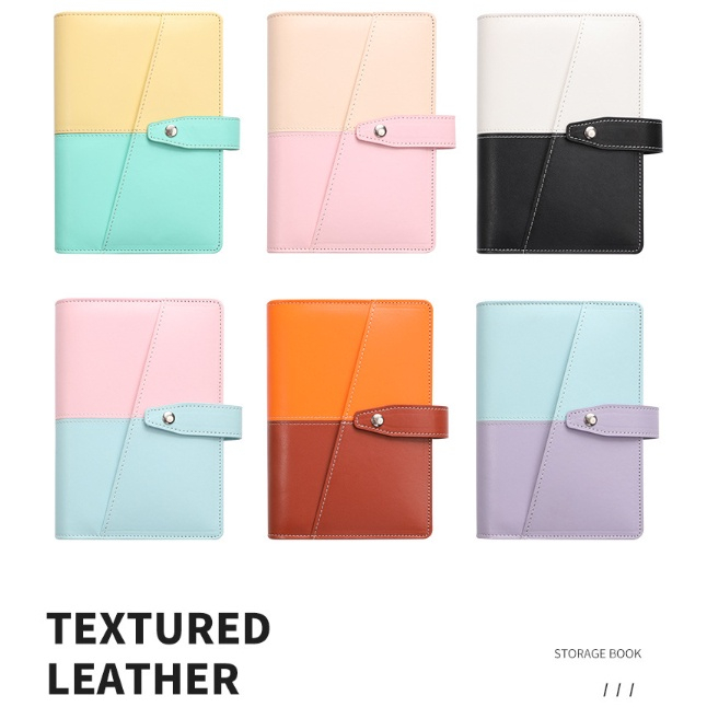 

A6 Budget Binder Notebook A6 dengan amplop ritsleting Macaron Cover Money Organizer Account Hand Account Daily Planner Stationery