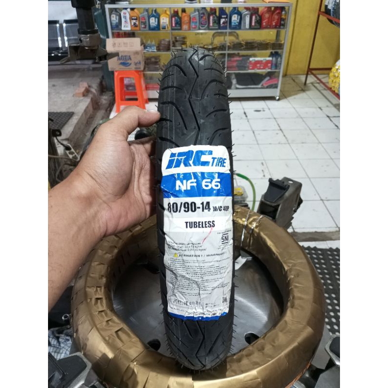 Ban Tubeless matic IRC 80/90, 90/90 Ring 14