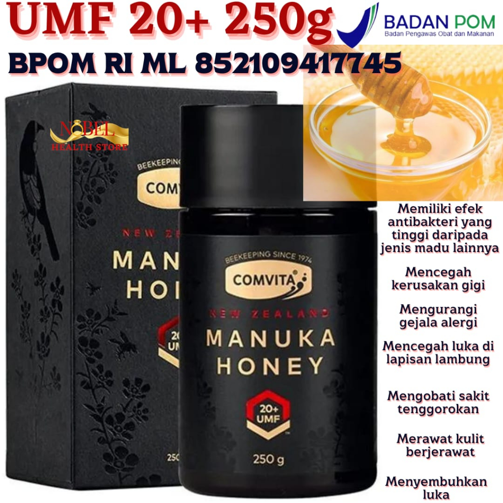 

comvita manuka honey umf 20+ 250 gr- madu alami murni asli new zealand