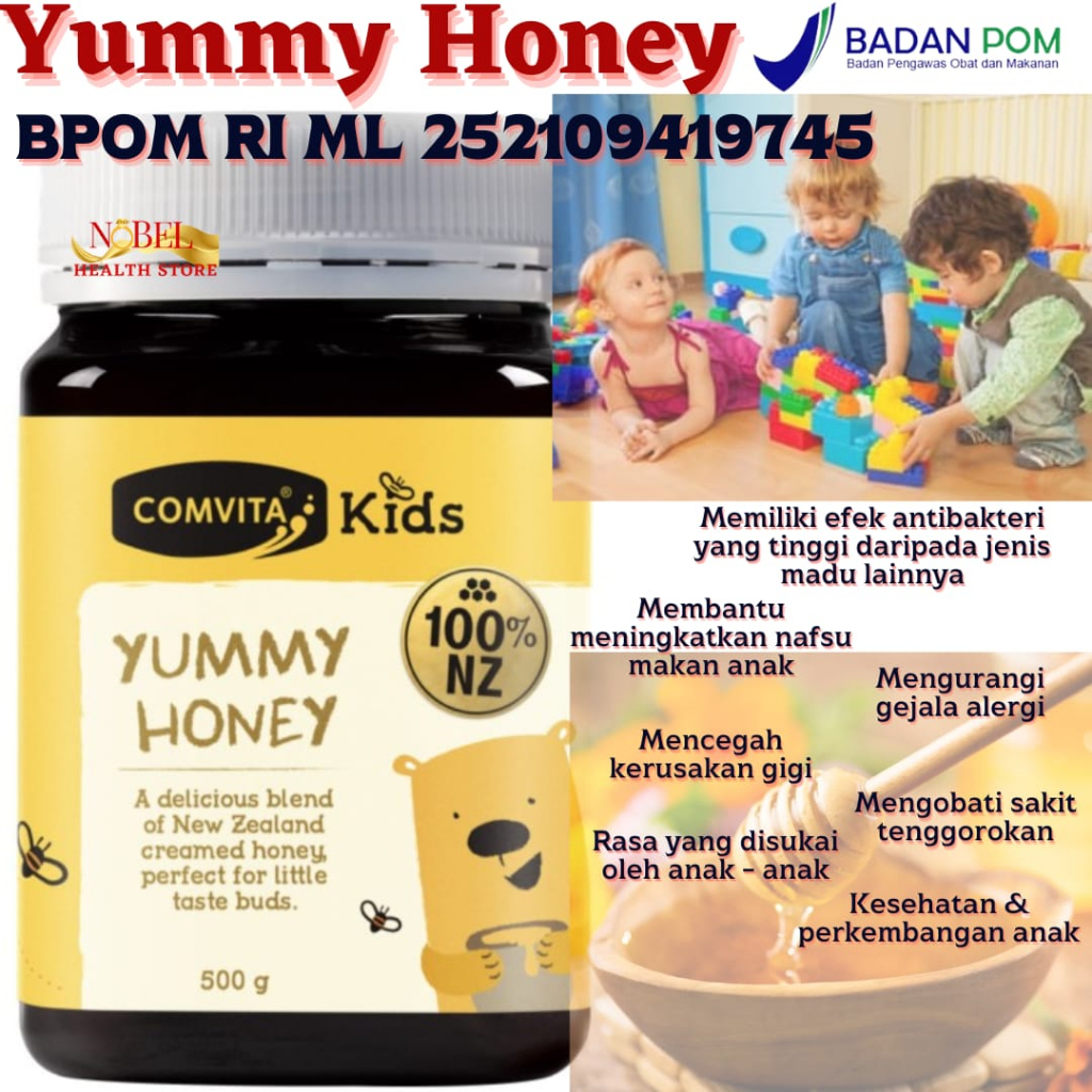 

comvita manuka yummy honey kids 500g madu alami murni asli new zealand