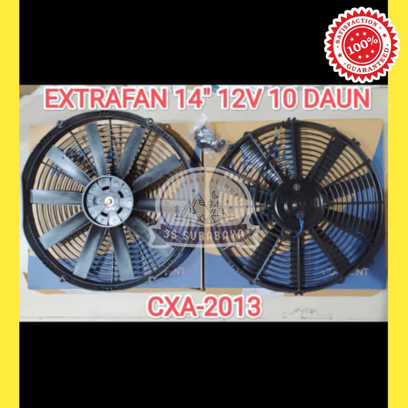 Extra Fan Extrafan 14 Inch 12 Volt / 24 Volt Universal Pemasangan Ac Mobil