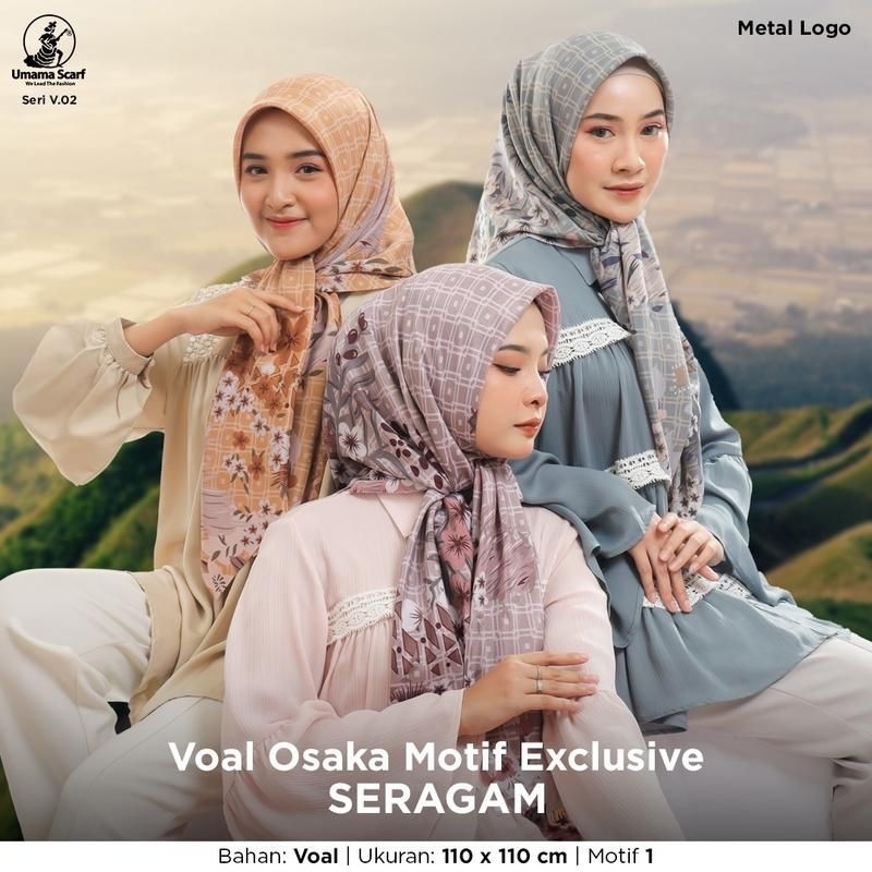 (𝒎𝒊𝒏𝒂𝒉) segiempat azara motif oskara voal