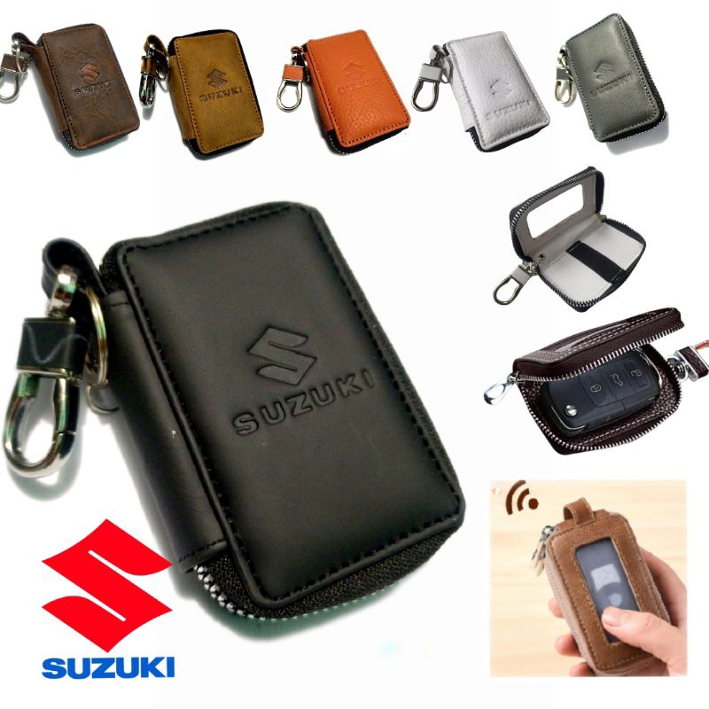 dompet kunci remote keyless mobil Suzuki kulit asli transparan dompet STNK Mitsubishi kulit