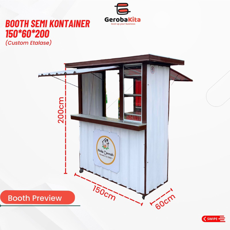 Booth Semi Container Custom Rak Etalase