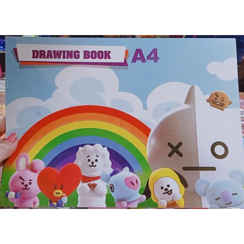 Buku gambar A4 motif cewek dan cowok