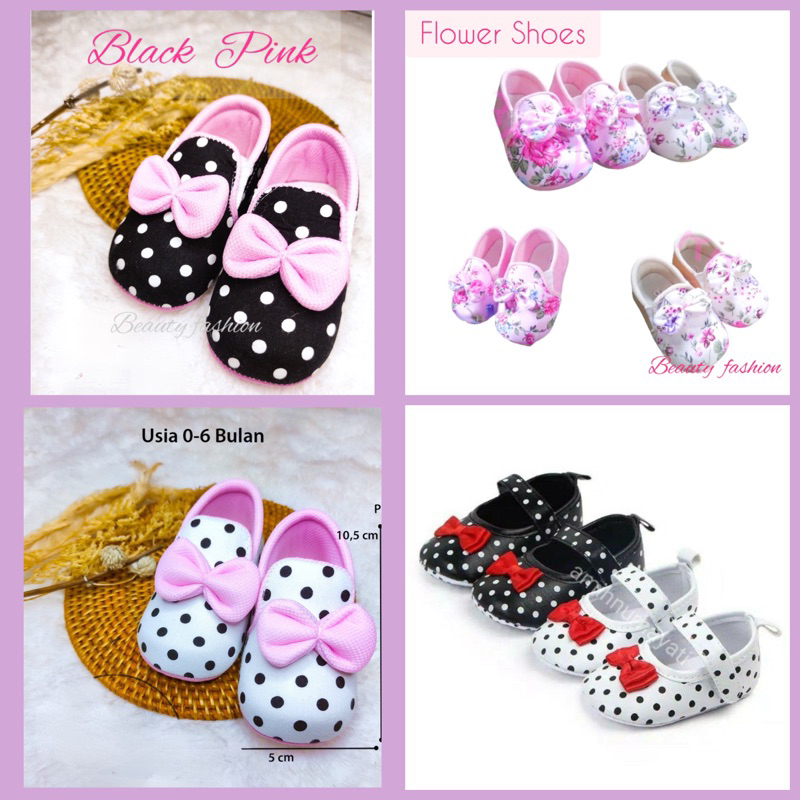 Sepatu Bayi Girls Boys Lucu usia 0-6bln