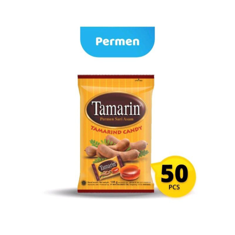 

Permen Tamarin Isi 50 Butir @2,7Gr - Permen Asem Jawa - Permen Jadul