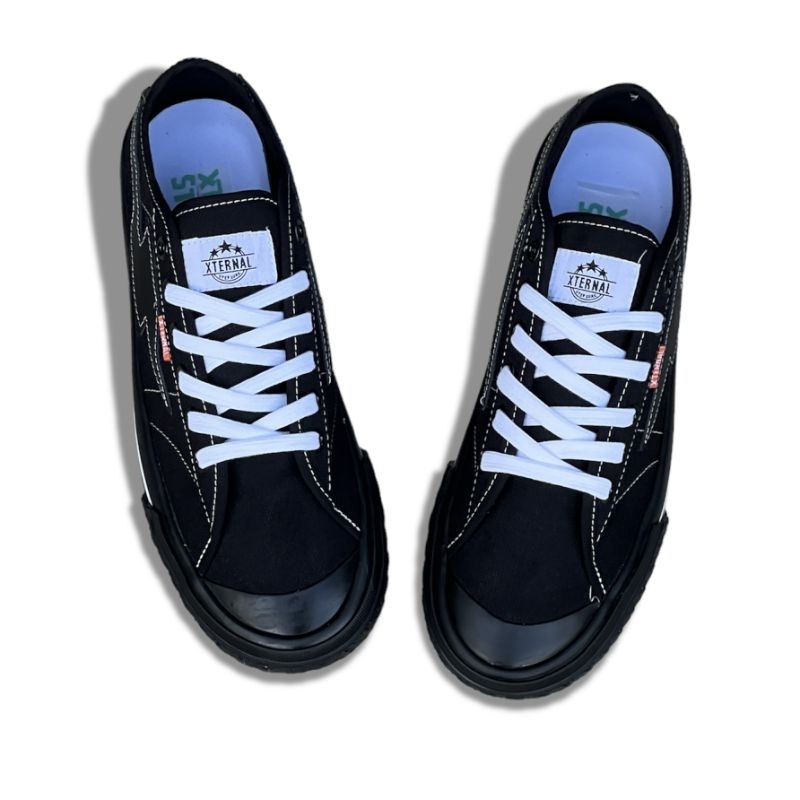 Sepatu XternalStepSure - Sepatu Sneakers Mitterns Storm Low Black Oreo