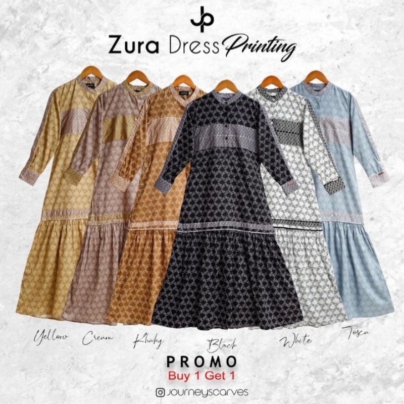 ZURA PRINTING DRESS BY.JOURNEY (BUY 1 GET 1) Dress Terbaru Fashion 2023 / Dress Viral Kekinian