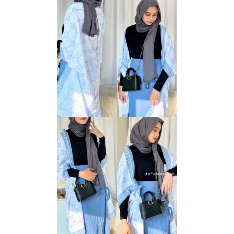 OUTER SCARF SKY BLUE BEST SELLER | READY LANGSUNG KIRIM
