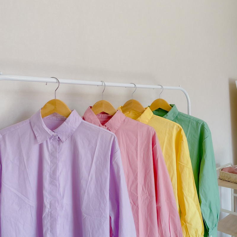 SHOPATTIRA - LISA SHIRT - Kemeja Oversized Kemeja lengan panjang Kemeja wanita Kemeja warna Daily pu