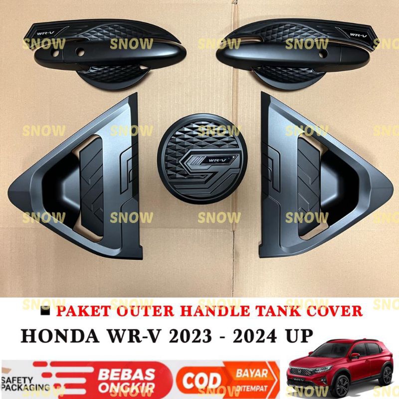 Paket Outer Handle Tank Cover Honda Wrv Wr-v 2023 2024 Platinum Hitam