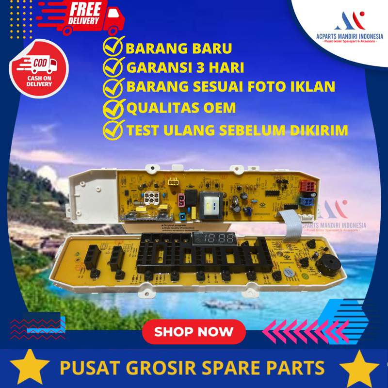 Modul pcb mesin cuci lg 10kg t2313vs2m ( EBR80600403 )