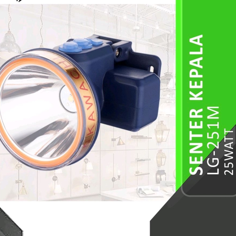 Senter kepala Mini Waterproof 25WATT CREE LED LG-251M KAWACHI