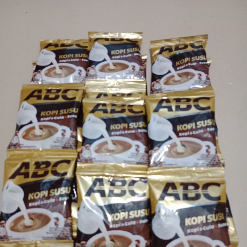 

ABC KOPI SUSU Kopi + gula + susu Renceng( 10 sachet@30g)