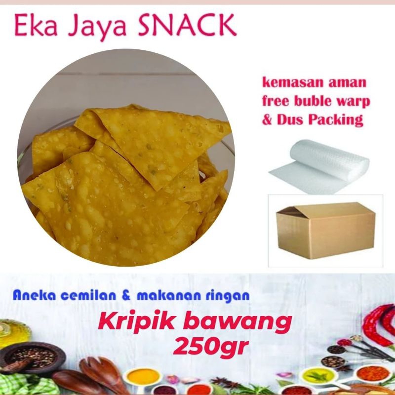 kripik bawang premium isi kemasan 250gr