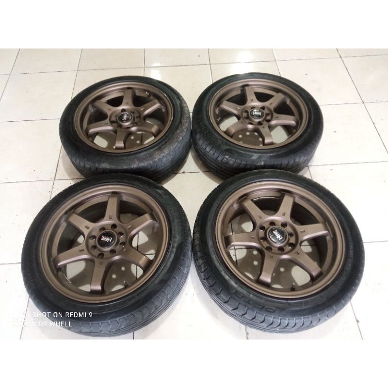 VELG MOBIL BEKAS RACING TOKYO RING 16 LUBANG 4X100/114 PLS BAN
