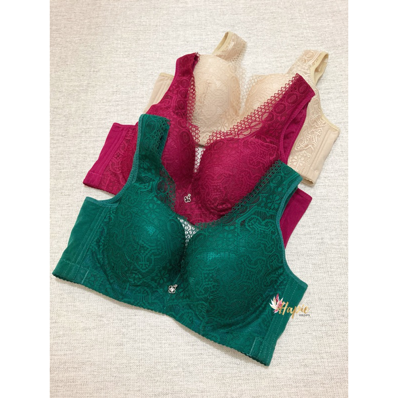 Bomi big bra/bra ukuran besar/bh big size/bra kawat busa tipis/bh lebar samping/bra penutup lemak/la