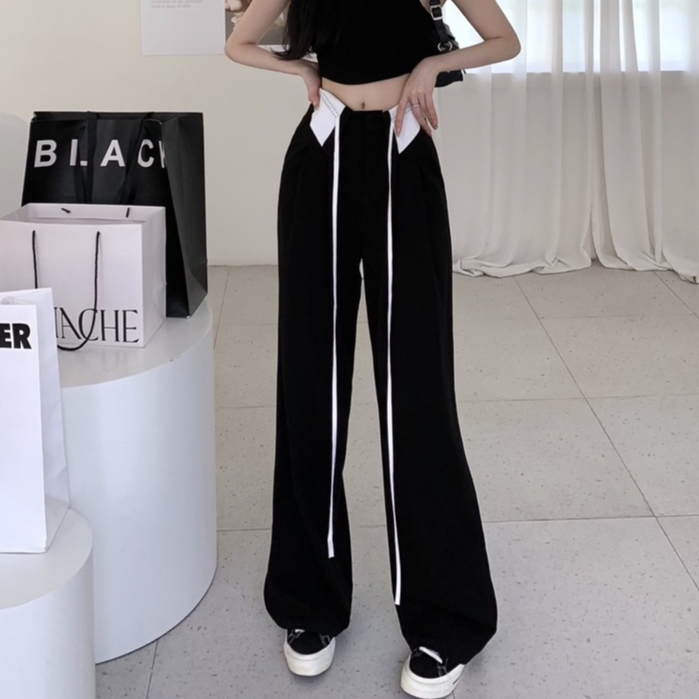 Korean Style Celana Kulot Wanita Terbaru Kekinian celana kulot wanita panjang import Loose Highwaist Pants