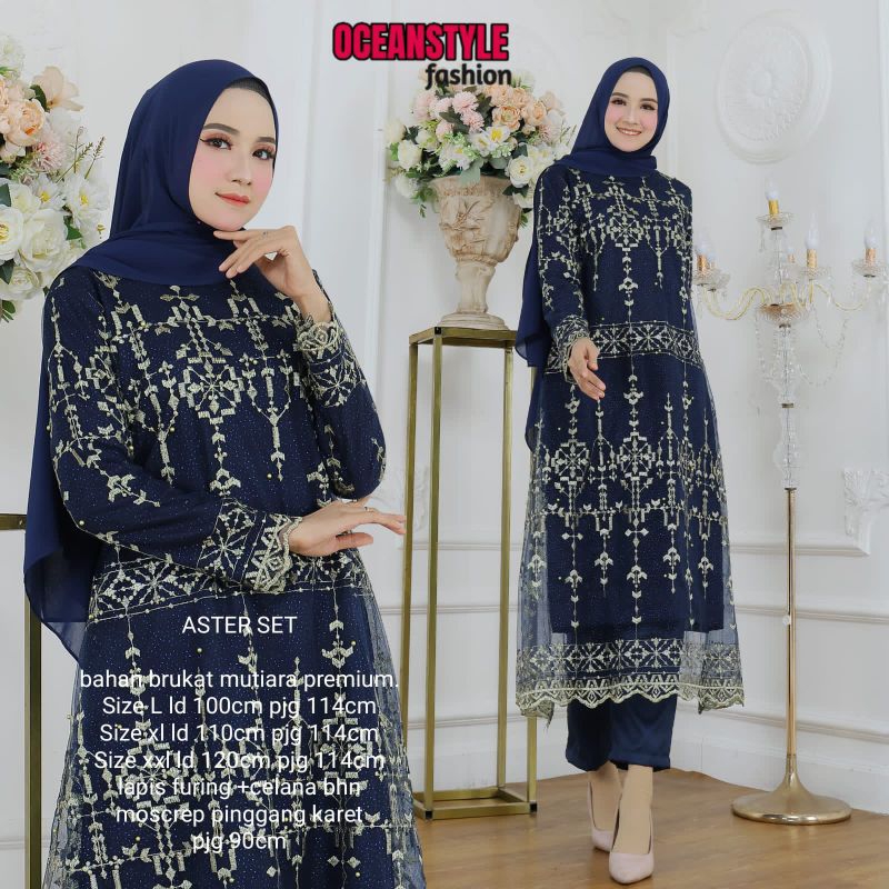 SET KEBAYA CELANA TILE ADA SIZE KECIL SAMPAI JUMBO