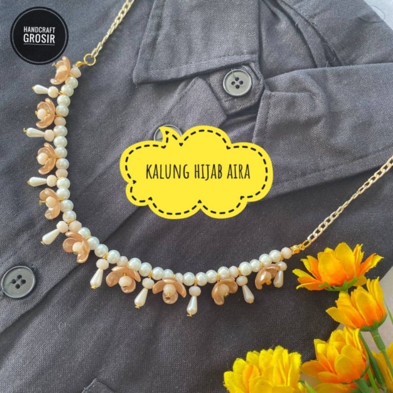 kalung hijab AIRA/kalung aksesoris/aksesoris hijab/aksesoris wanita/kalung kondangan
