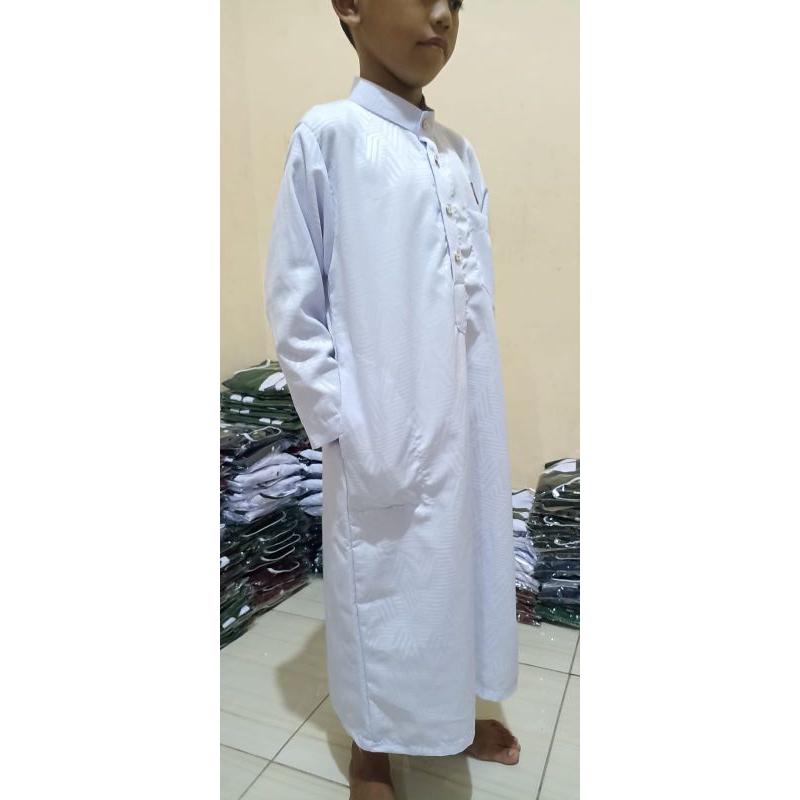 baju gamis/jubah anak laki usia 2-16 thun lengan panjang