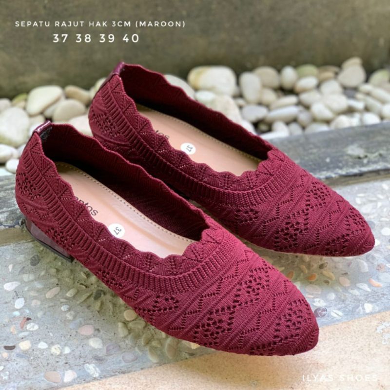Sepatu rajut heels desantos by ilyas
