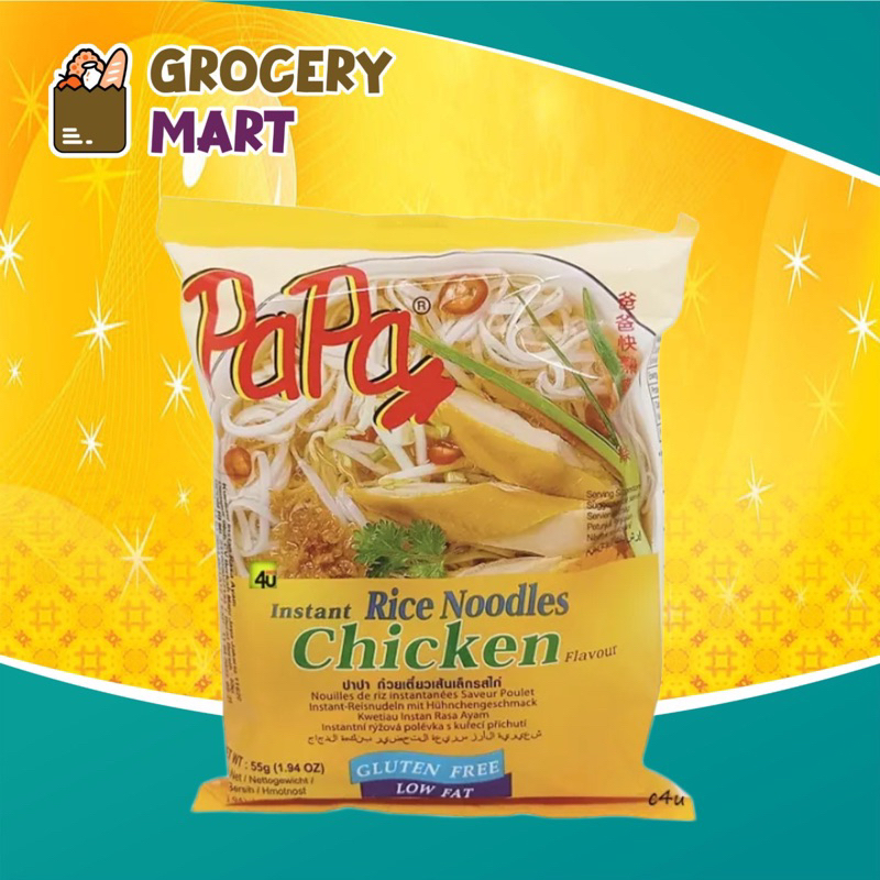 

Papa Rice Noodles Chicken Flavour Instant / Papa Bihun Ayam Instan