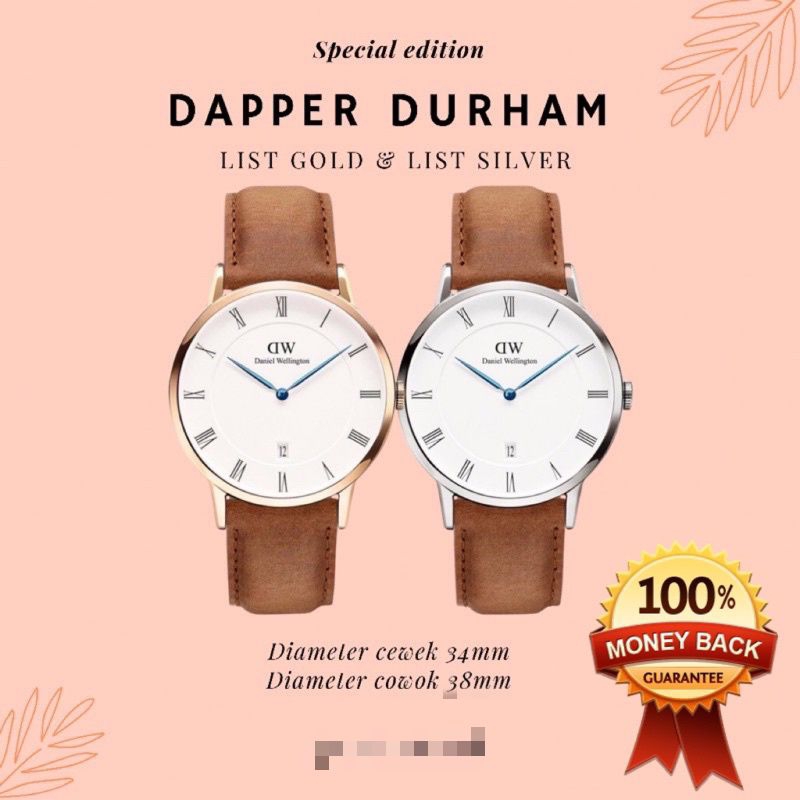 JAM TANGAN KULIT RANTAI CANVAS / DW DAPPER DURHAM  ORIGINAL